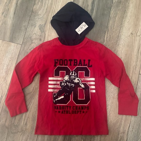 NWT THE CHILDREN'S PLACE HOODED JERSEY XS (4) - Picture 1 of 6